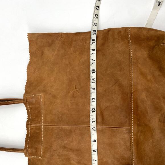 Banana Republic Cognac Leather Slouch Tote Bag - Picture 7 of 9